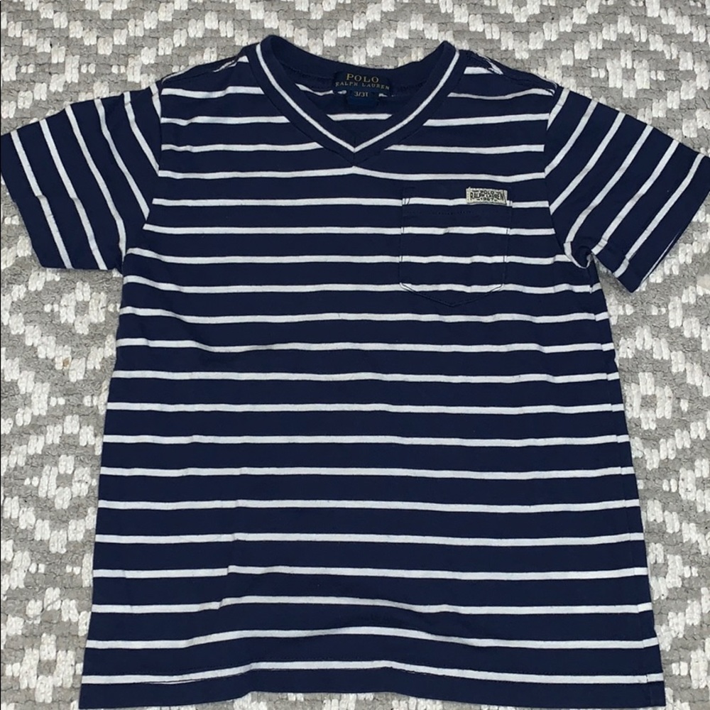 V neck striped Ralph Lauren t-shirt